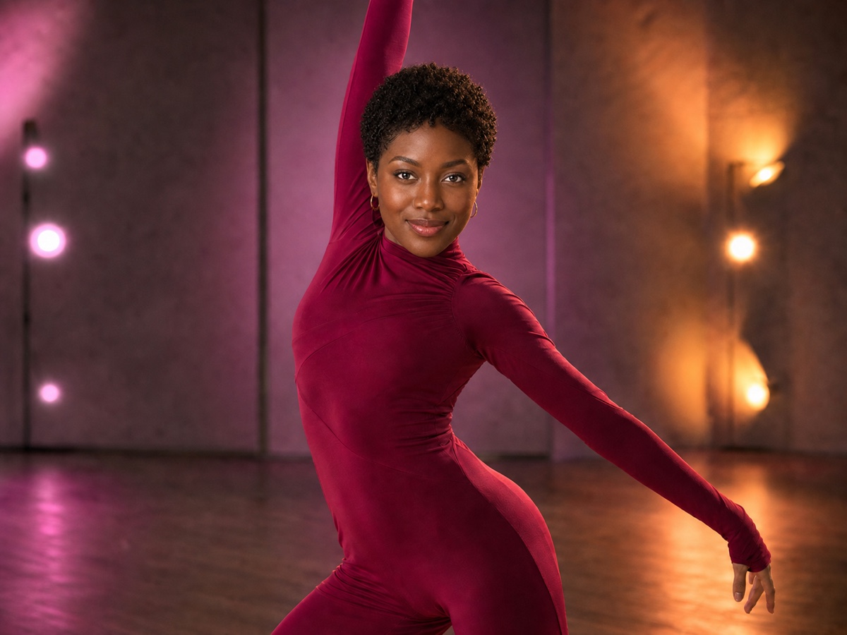 Dancing target with Amara's face, processed